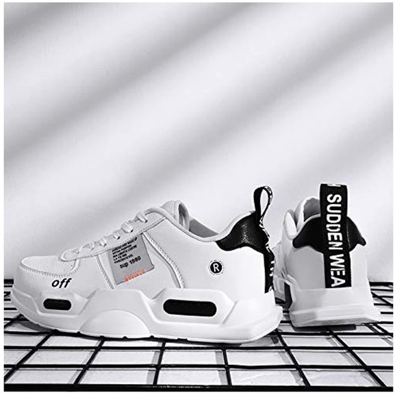 Unisex Low Top Sport Athletic Shoes-White - Picture 7 of 8